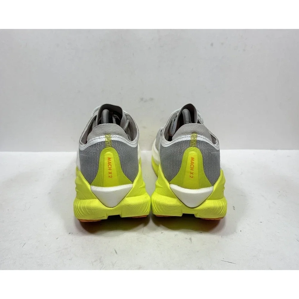 Hoka One One Men's Gray and Neon Yellow Athletic Running Shoes
